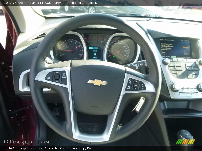 Siren Red Tintcoat / Jet Black 2017 Chevrolet Equinox LT AWD
