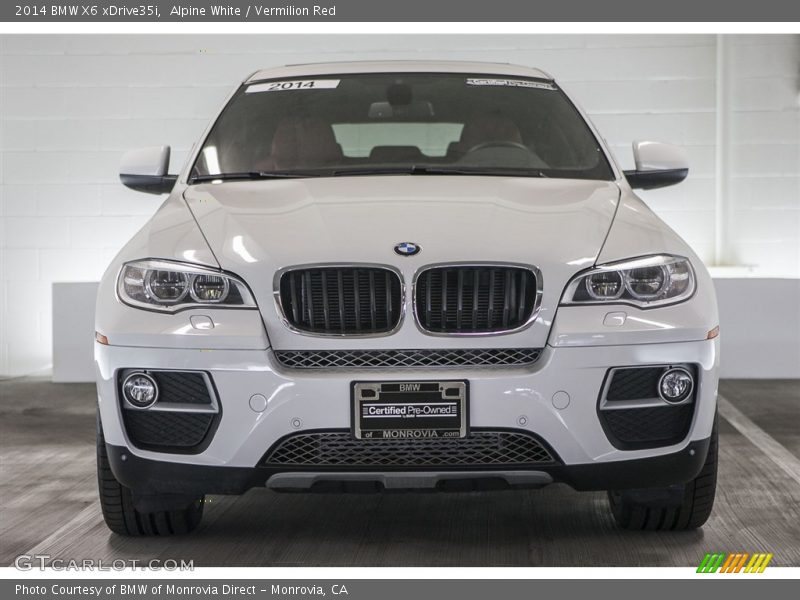 Alpine White / Vermilion Red 2014 BMW X6 xDrive35i