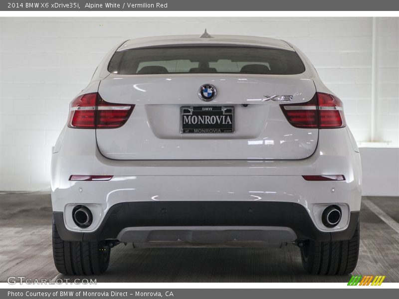 Alpine White / Vermilion Red 2014 BMW X6 xDrive35i