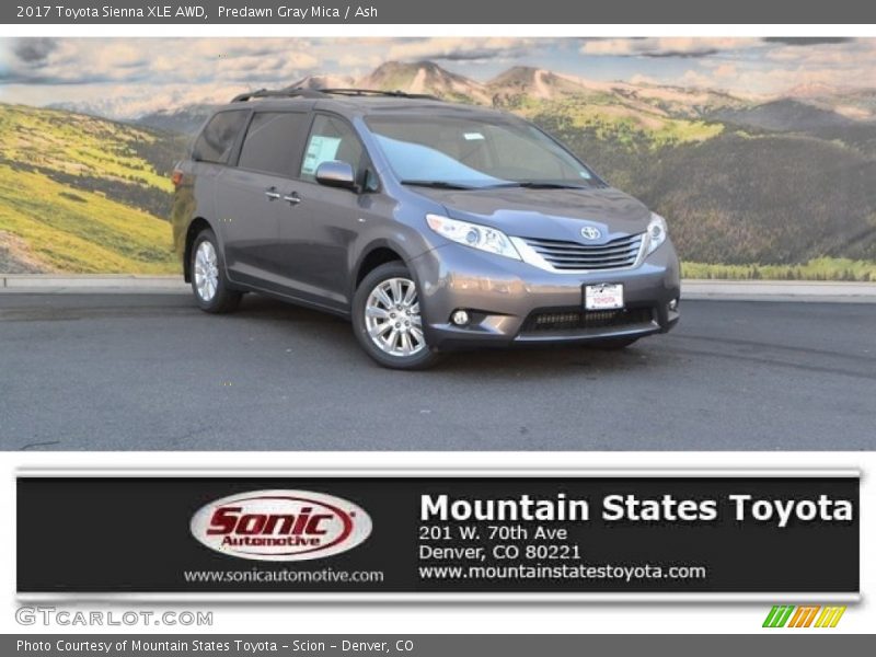 Predawn Gray Mica / Ash 2017 Toyota Sienna XLE AWD