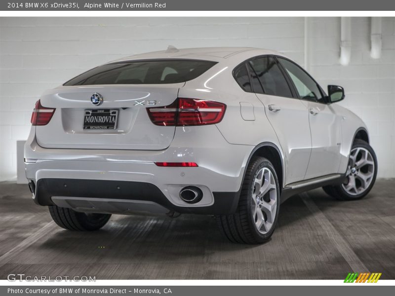 Alpine White / Vermilion Red 2014 BMW X6 xDrive35i