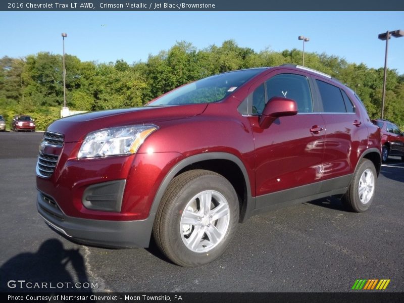 Crimson Metallic / Jet Black/Brownstone 2016 Chevrolet Trax LT AWD