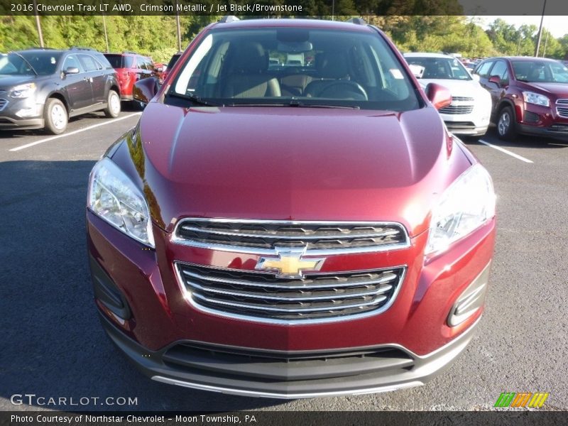 Crimson Metallic / Jet Black/Brownstone 2016 Chevrolet Trax LT AWD