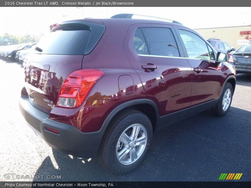 Crimson Metallic / Jet Black/Brownstone 2016 Chevrolet Trax LT AWD