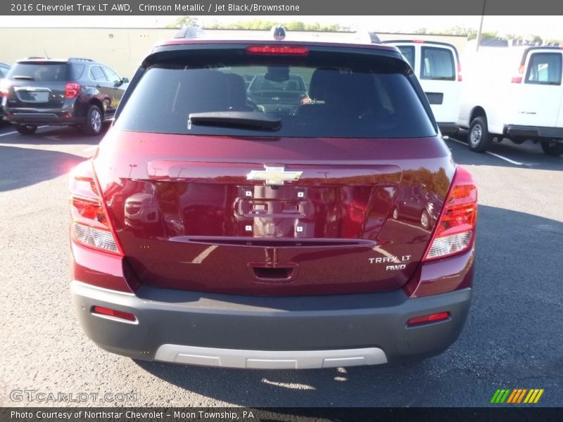 Crimson Metallic / Jet Black/Brownstone 2016 Chevrolet Trax LT AWD