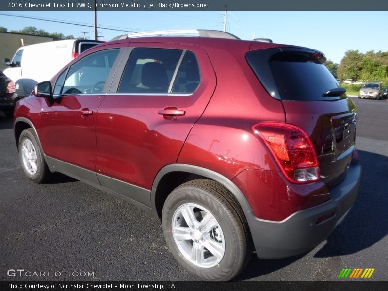 Crimson Metallic / Jet Black/Brownstone 2016 Chevrolet Trax LT AWD