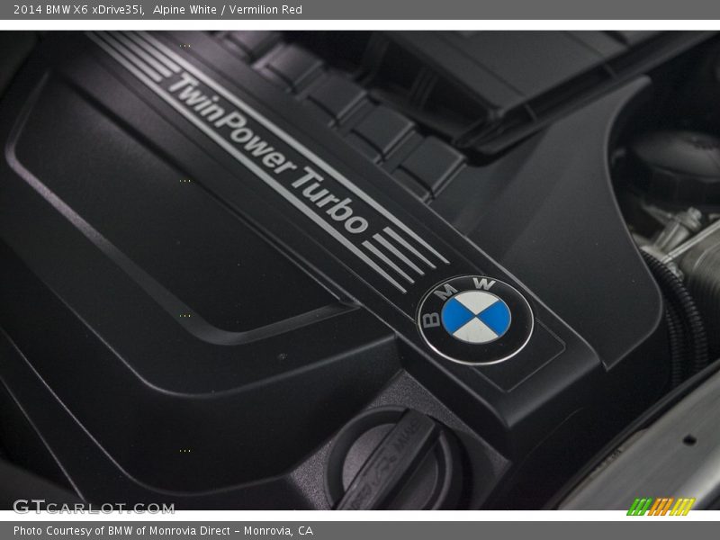 Alpine White / Vermilion Red 2014 BMW X6 xDrive35i