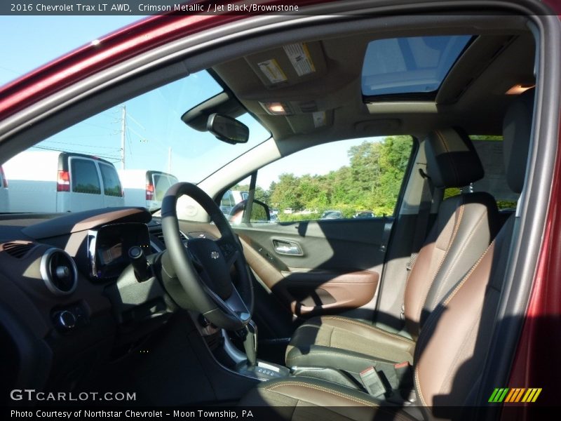 Crimson Metallic / Jet Black/Brownstone 2016 Chevrolet Trax LT AWD