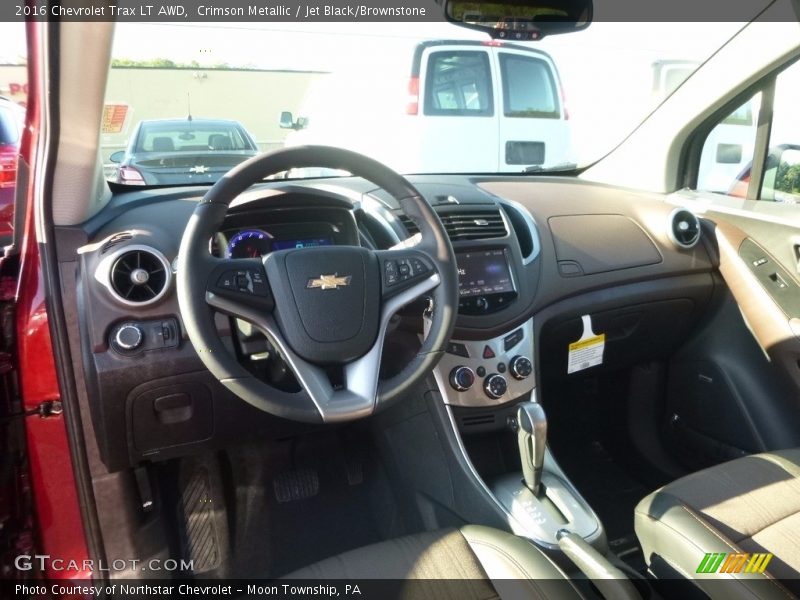 Crimson Metallic / Jet Black/Brownstone 2016 Chevrolet Trax LT AWD