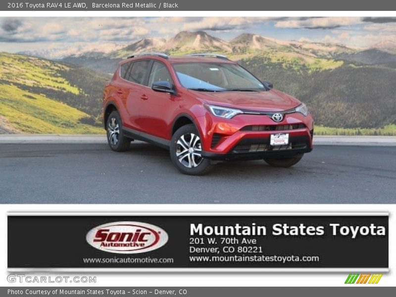 Barcelona Red Metallic / Black 2016 Toyota RAV4 LE AWD