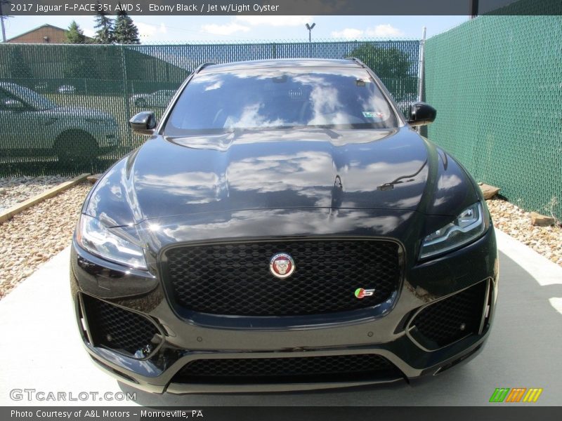 Ebony Black / Jet w/Light Oyster 2017 Jaguar F-PACE 35t AWD S