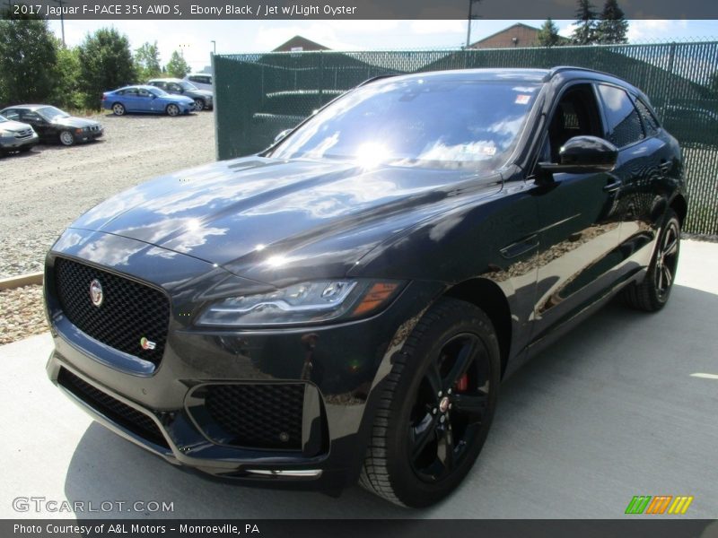Ebony Black / Jet w/Light Oyster 2017 Jaguar F-PACE 35t AWD S