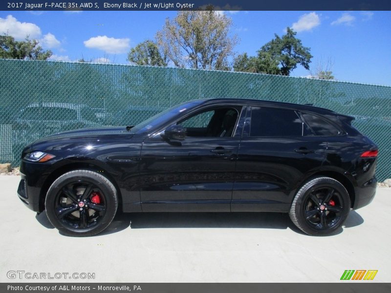Ebony Black / Jet w/Light Oyster 2017 Jaguar F-PACE 35t AWD S