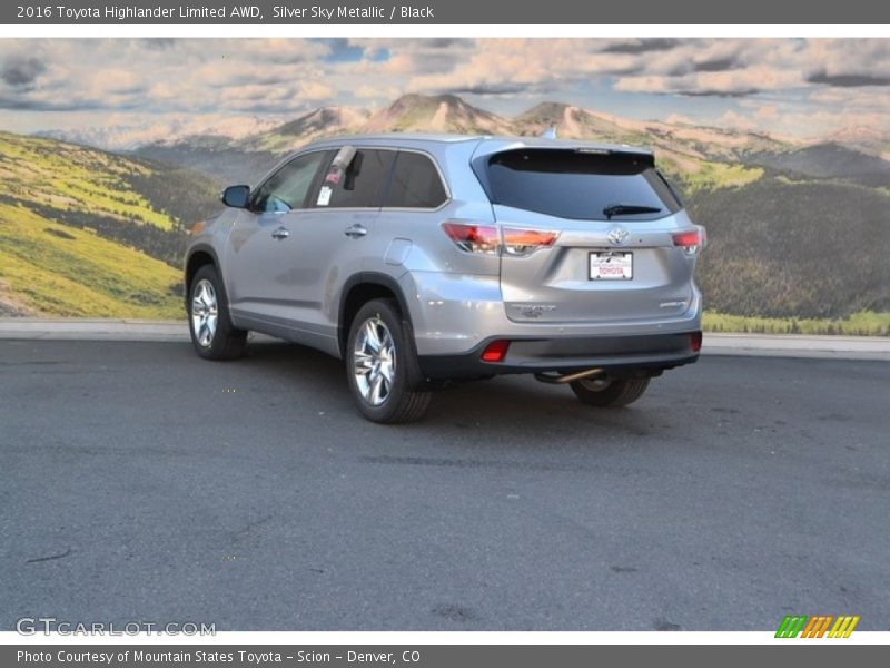 Silver Sky Metallic / Black 2016 Toyota Highlander Limited AWD