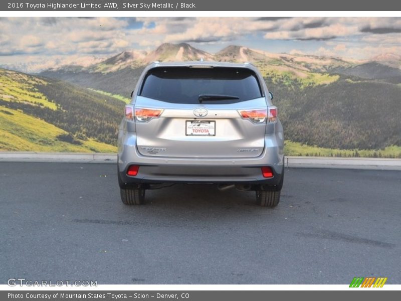 Silver Sky Metallic / Black 2016 Toyota Highlander Limited AWD