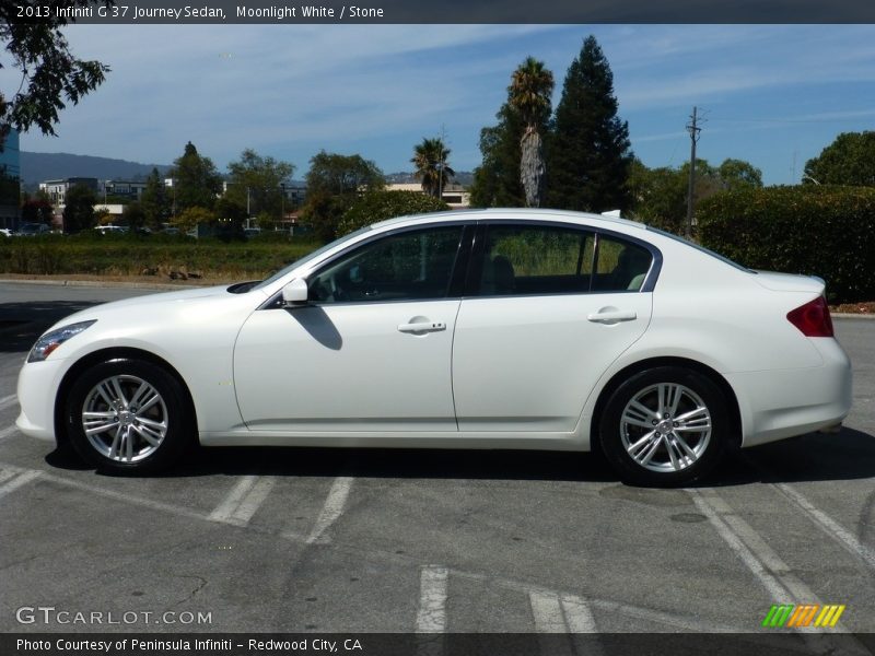 Moonlight White / Stone 2013 Infiniti G 37 Journey Sedan