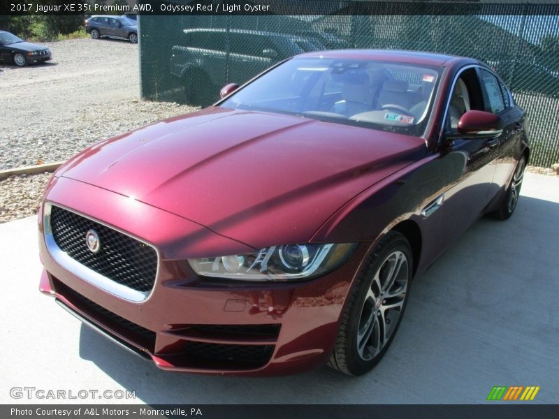 Odyssey Red / Light Oyster 2017 Jaguar XE 35t Premium AWD