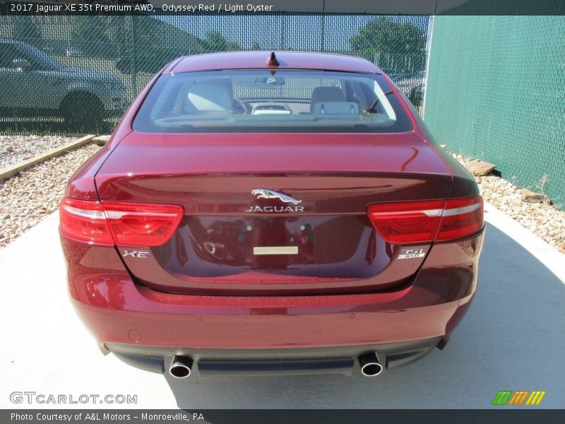 Odyssey Red / Light Oyster 2017 Jaguar XE 35t Premium AWD