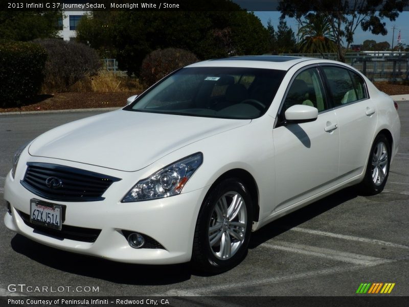 Moonlight White / Stone 2013 Infiniti G 37 Journey Sedan