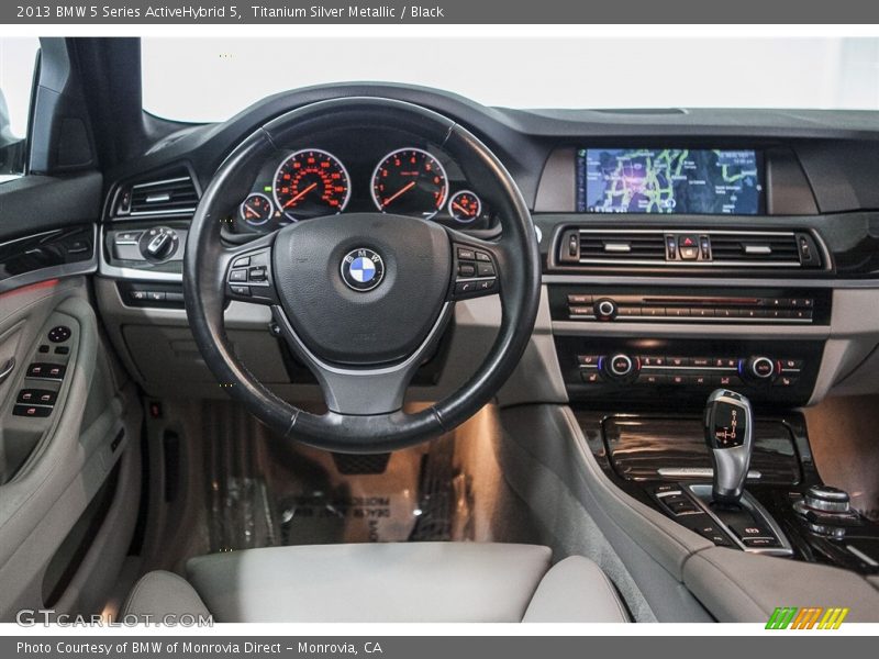 Titanium Silver Metallic / Black 2013 BMW 5 Series ActiveHybrid 5