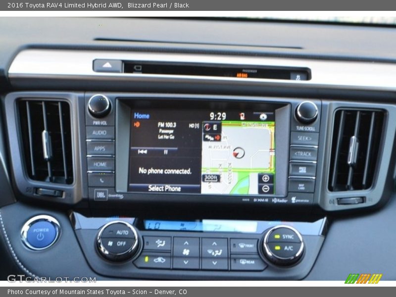 Blizzard Pearl / Black 2016 Toyota RAV4 Limited Hybrid AWD