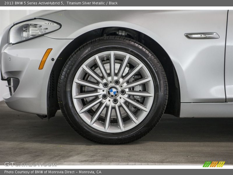 Titanium Silver Metallic / Black 2013 BMW 5 Series ActiveHybrid 5