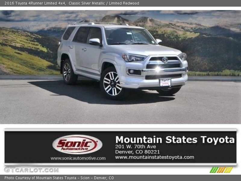 Classic Silver Metallic / Limited Redwood 2016 Toyota 4Runner Limited 4x4