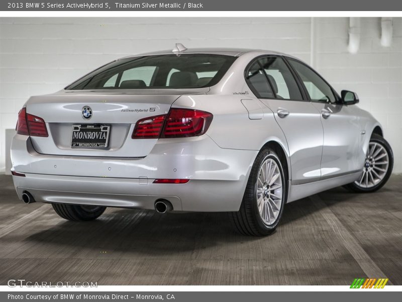 Titanium Silver Metallic / Black 2013 BMW 5 Series ActiveHybrid 5