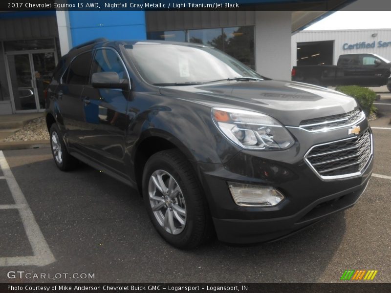 Nightfall Gray Metallic / Light Titanium/Jet Black 2017 Chevrolet Equinox LS AWD