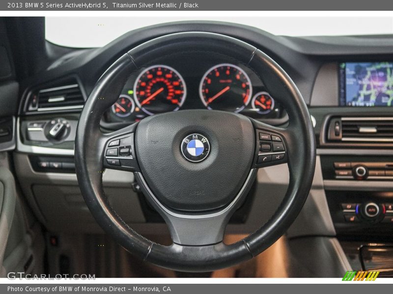 Titanium Silver Metallic / Black 2013 BMW 5 Series ActiveHybrid 5