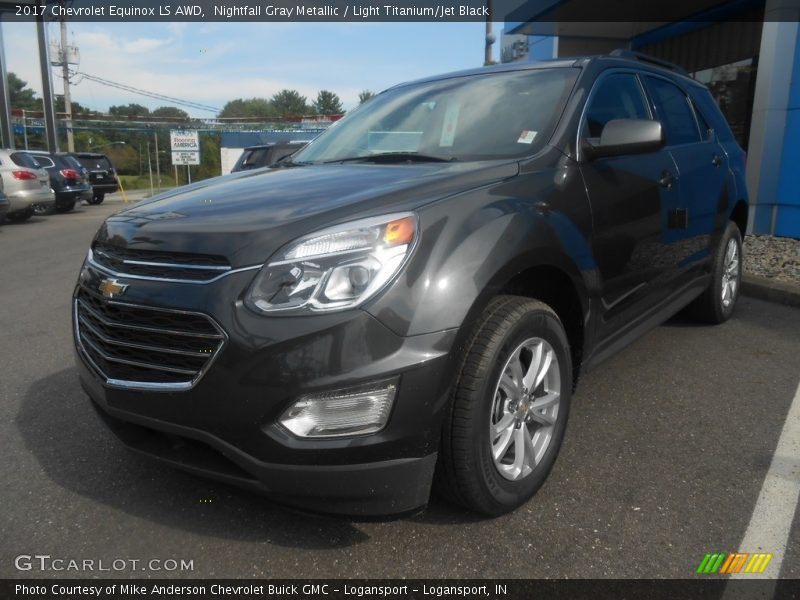 Nightfall Gray Metallic / Light Titanium/Jet Black 2017 Chevrolet Equinox LS AWD