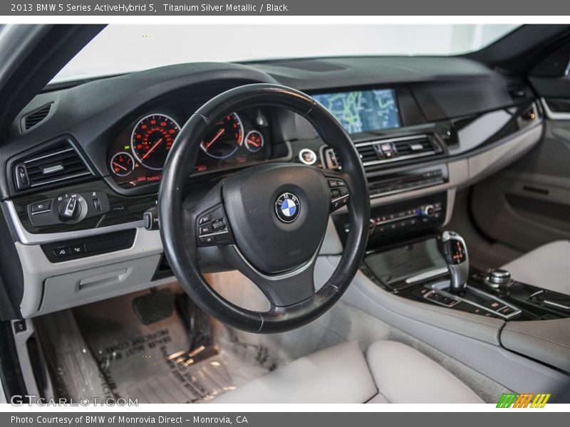 Titanium Silver Metallic / Black 2013 BMW 5 Series ActiveHybrid 5