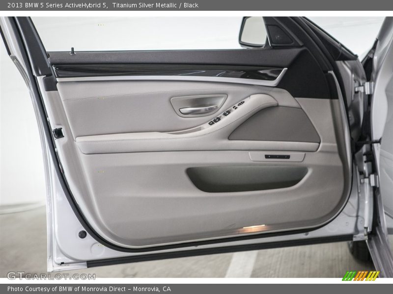 Titanium Silver Metallic / Black 2013 BMW 5 Series ActiveHybrid 5