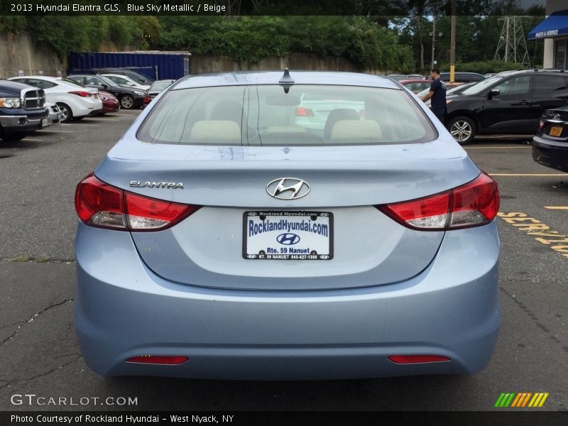 Blue Sky Metallic / Beige 2013 Hyundai Elantra GLS