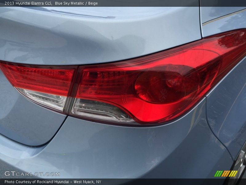 Blue Sky Metallic / Beige 2013 Hyundai Elantra GLS