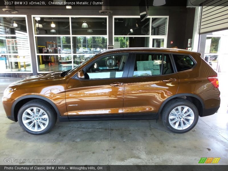 Chestnut Bronze Metallic / Oyster 2017 BMW X3 xDrive28i