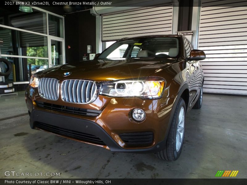 Chestnut Bronze Metallic / Oyster 2017 BMW X3 xDrive28i