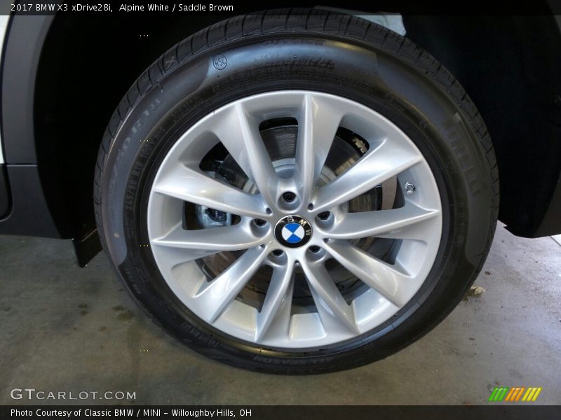 Alpine White / Saddle Brown 2017 BMW X3 xDrive28i