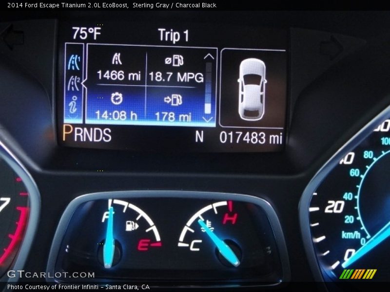 Sterling Gray / Charcoal Black 2014 Ford Escape Titanium 2.0L EcoBoost