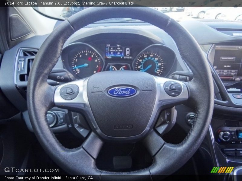 Sterling Gray / Charcoal Black 2014 Ford Escape Titanium 2.0L EcoBoost