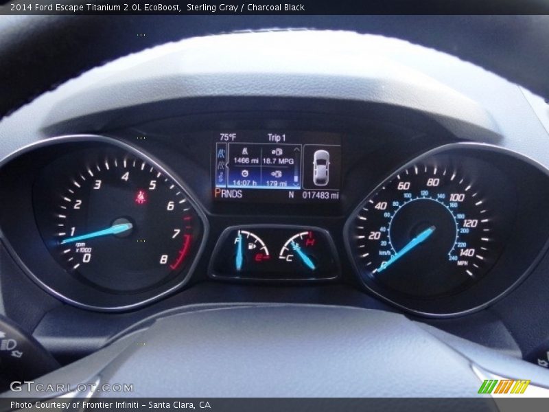 Sterling Gray / Charcoal Black 2014 Ford Escape Titanium 2.0L EcoBoost