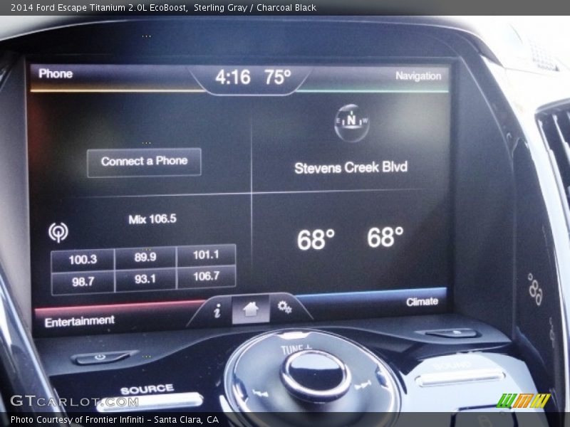 Sterling Gray / Charcoal Black 2014 Ford Escape Titanium 2.0L EcoBoost