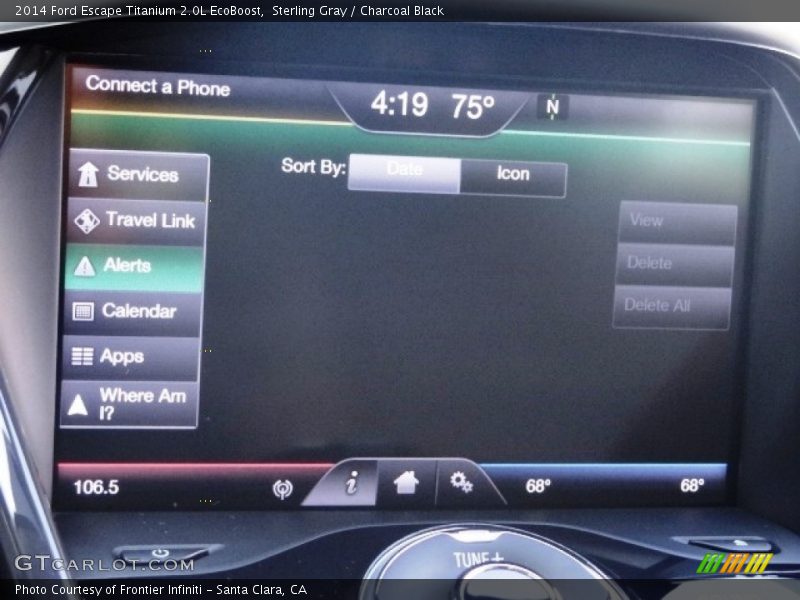Sterling Gray / Charcoal Black 2014 Ford Escape Titanium 2.0L EcoBoost