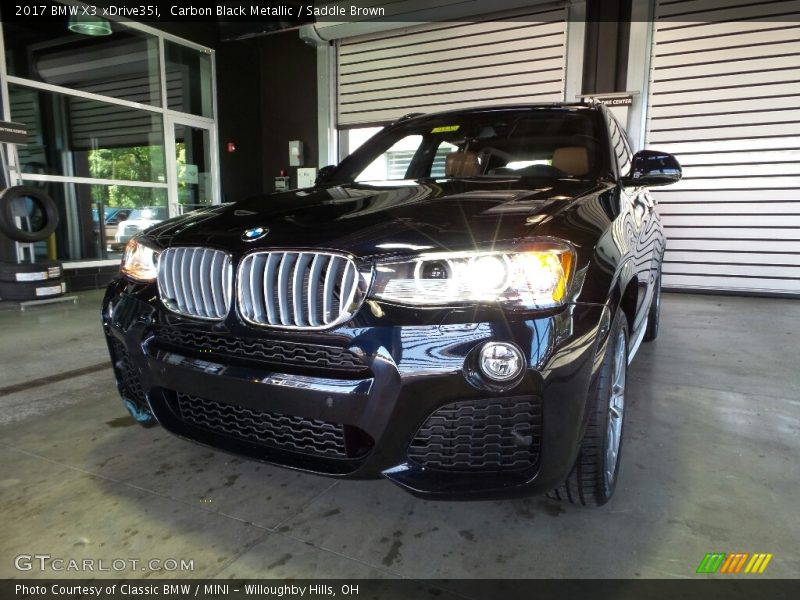 Carbon Black Metallic / Saddle Brown 2017 BMW X3 xDrive35i