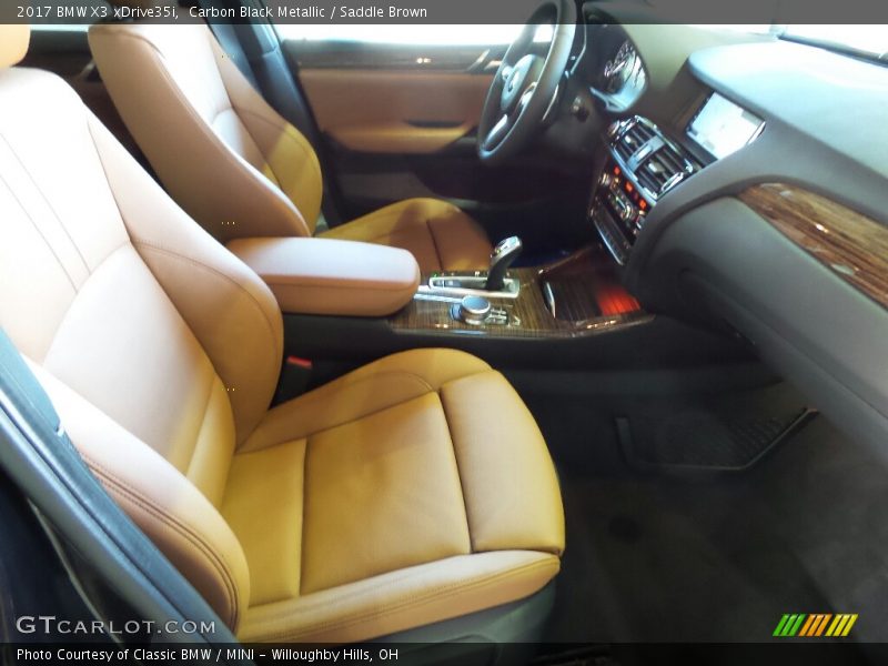 Carbon Black Metallic / Saddle Brown 2017 BMW X3 xDrive35i