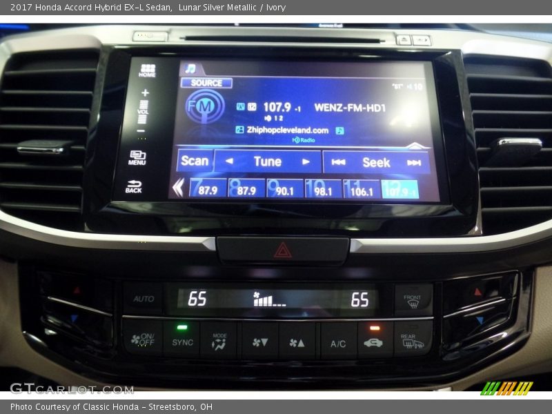 Controls of 2017 Accord Hybrid EX-L Sedan