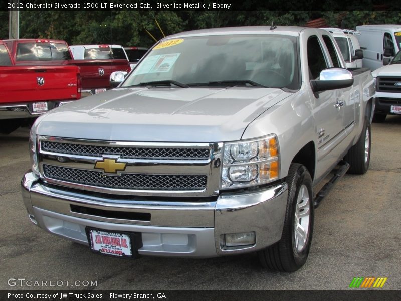 Silver Ice Metallic / Ebony 2012 Chevrolet Silverado 1500 LT Extended Cab