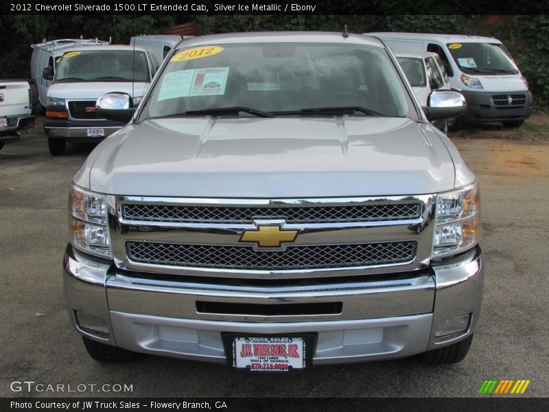 Silver Ice Metallic / Ebony 2012 Chevrolet Silverado 1500 LT Extended Cab