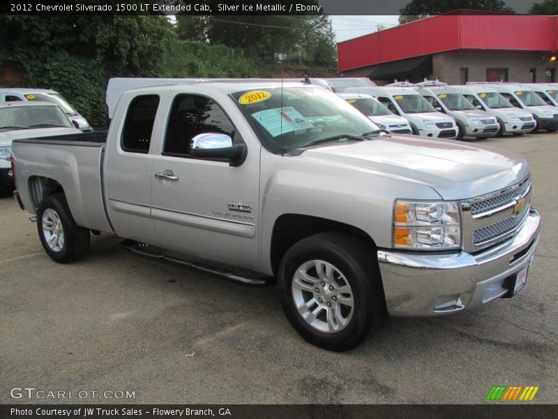 Silver Ice Metallic / Ebony 2012 Chevrolet Silverado 1500 LT Extended Cab