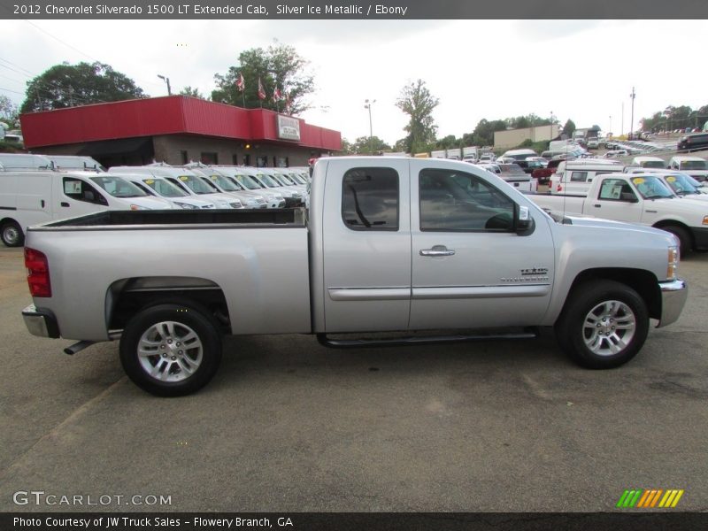 Silver Ice Metallic / Ebony 2012 Chevrolet Silverado 1500 LT Extended Cab